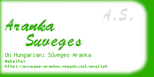 aranka suveges business card